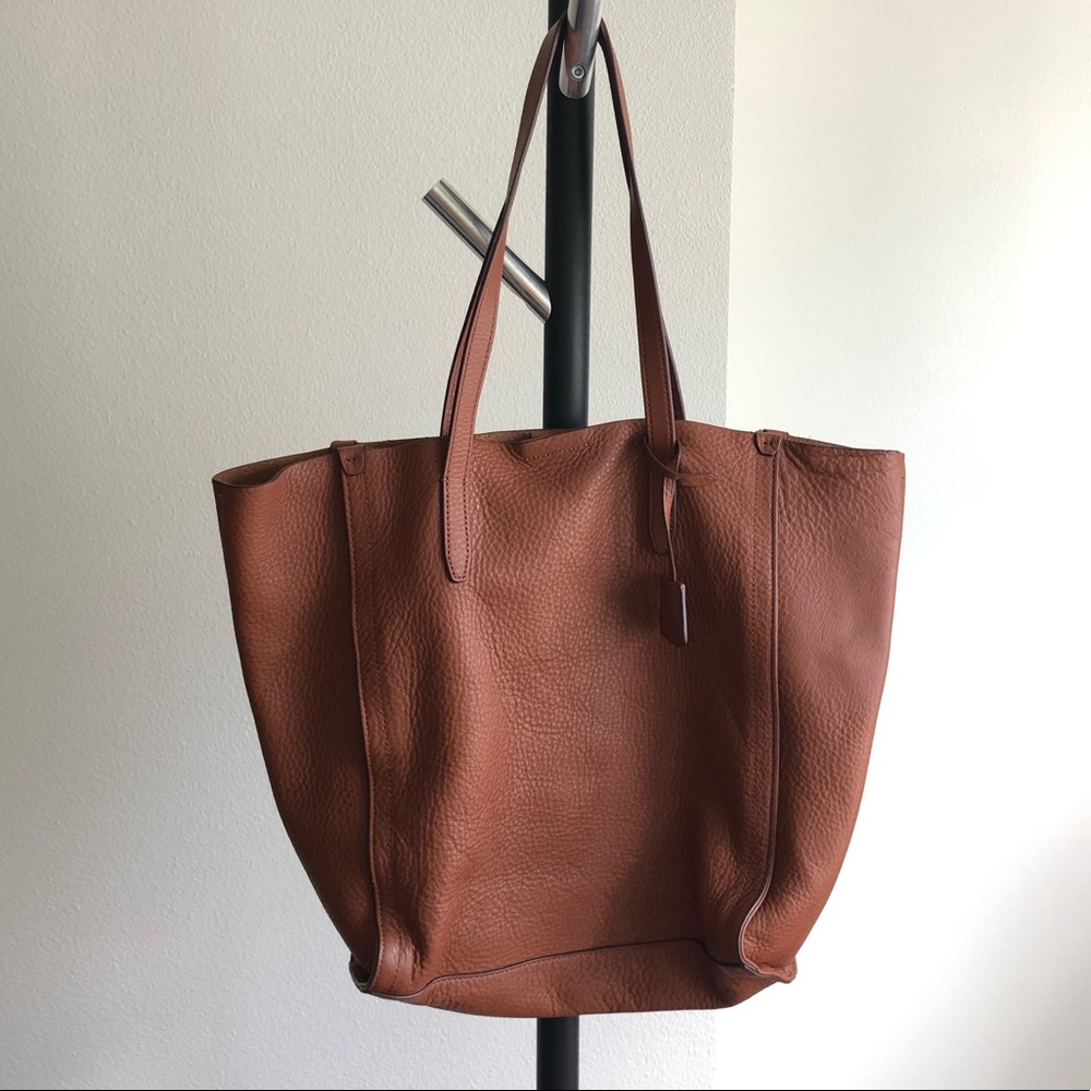 J Crew Signet Tote Bag in Italian Leather